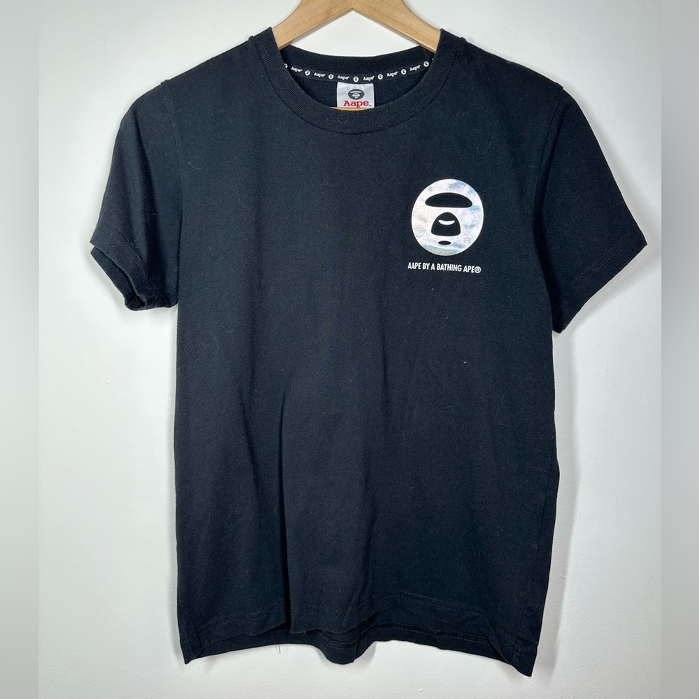 AAPE A Bathing Ape Somewhere‎ in the AAPE Universe Black Tshirt Small